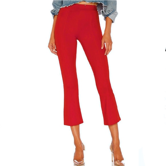 LOVERS + FRIENDS REVOLVE RED CROPPED PANTS - Picture 1 of 8